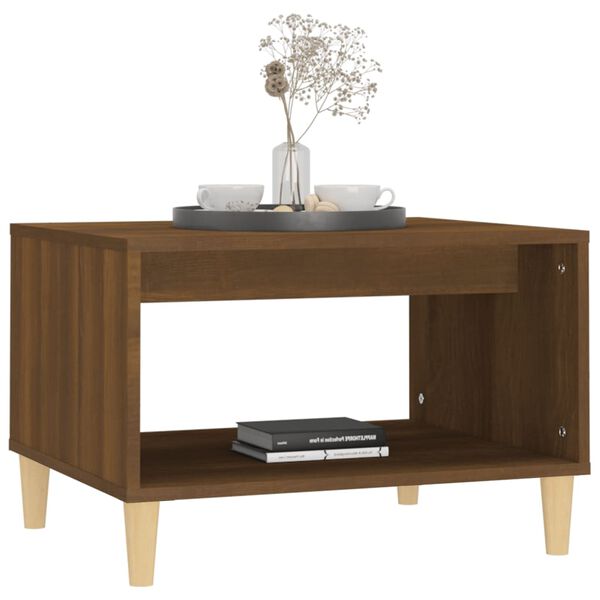 vidaXL Coffee Table Brown Oak 60x50x40 cm Engineered Wood