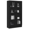 vidaXL Book Cabinet Black Oak 82.5 x 30.5 x 150 cm Engineered Wood