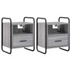 vidaXL Hanging Bedside Cabinet 2 pcs Grey Sonoma 40 x 30 x 50 cm