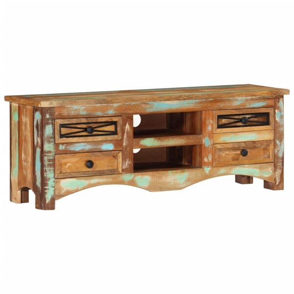 vidaXL TV Cabinet 110x30x40 cm Solid Wood Reclaimed
