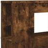 vidaXL LED Headboard Smoked Oak 220x18.5x103.5 cm Engineered Wood
