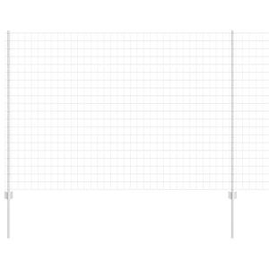 vidaXL Euro Fence with Post 10 x 1.5 m Galvanised Steel Silver Mesh