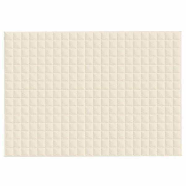 vidaXL Weighted Blanket Light Cream 155x220 cm 11 kg Fabric