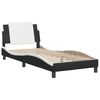 vidaXL Bed Frame without Mattress "Zadar" Black and White 100x200 cm Faux Leather