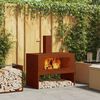 vidaXL Fire Pit Brown 80 x 50 x 96 cm Weathering Steel