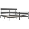 vidaXL Bed Frame without Mattress Grey 200x200 cm Solid Wood
