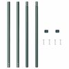vidaXL Fence Posts 2 pcs Green Powder-coated steel
