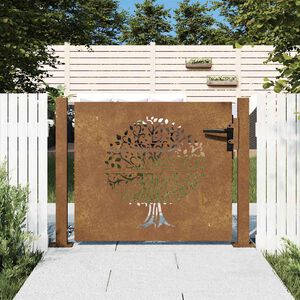 vidaXL Garden Gate 100 x 75 cm Powder-coated steel Black Lockable