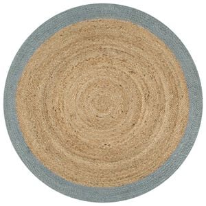 vidaXL Area Rug | Natural | Braided Jute | Medium | Durable | Area Rug | Round