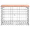 vidaXL Garden Bench Gabion Design 63x31.5x42 cm Solid Wood Douglas