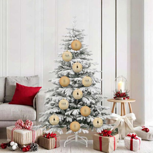 vidaXL Christmas Bauble Set 9 pcs Gold Plastic