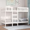vidaXL Bunk Bed White 75x190 cm Solid Wood Pine