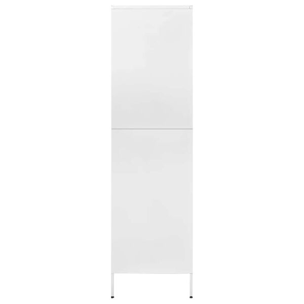 vidaXL Wardrobe White 90x50x180 cm Steel