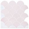 vidaXL Fish Scale Tile 50 pcs Light Pink 30 x 30 cm