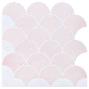 vidaXL Fish Scale Tile 50 pcs Light Pink 30 x 30 cm