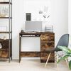 vidaXL Desk Smoked Oak 90x45x76 cm Engineered Wood