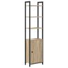 vidaXL Book Cabinet Sonoma Oak 40 x 24 x 161 cm Engineered Wood