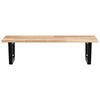 vidaXL Basin Shelf Wall Mounted Steel and Solid Wood Acacia