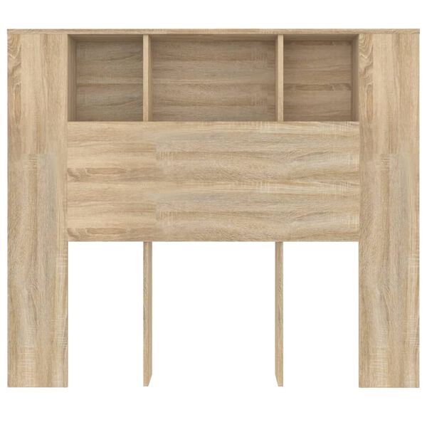 vidaXL Headboard Cabinet Sonoma Oak 120x18.5x102.5 cm