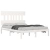 vidaXL Bed Frame without Mattress White 140x200 cm Solid Wood