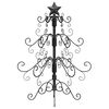 vidaXL Metal Christmas Tree with Stand Black 60 cm Powder-coated Steel