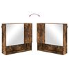 vidaXL Mirror Cabinet Smoked Oak 59 x 17 x 55 cm Engineered Wood