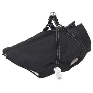 vidaXL Dog Coat Black L52 Fleece and Polyester