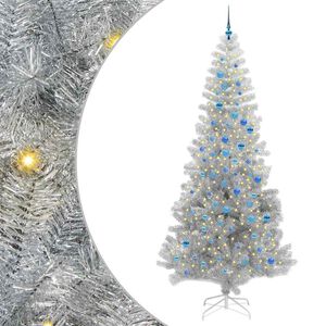vidaXL Christmas Tree Silver 240 cm PET