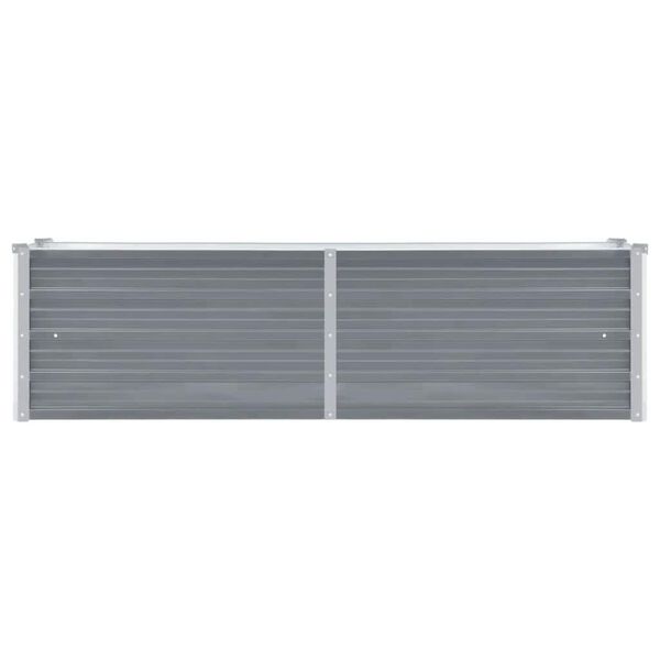 vidaXL Garden Raised Bed Galvanised Steel 160x40x45 cm Grey