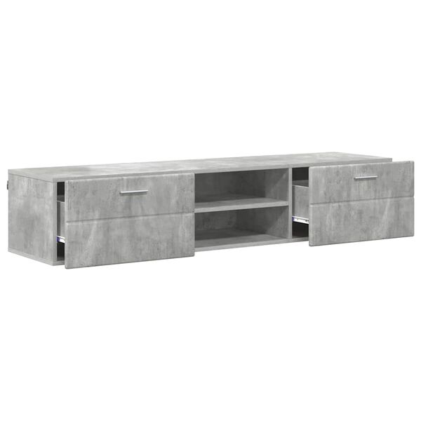vidaXL Wooden Cabinet Concrete Grey 150 x 39 x 30 cm Engineered Wood