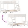 vidaXL Bunk Bed without Mattress 80x200/120x200 cm White Solid Wood