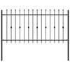 vidaXL Spike Fence Black 200 x 150 cm Powder-Coated Steel
