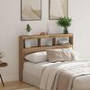 vidaXL Headboard Cabinet with LED Artisan Oak 140x17x102 cm
