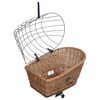 vidaXL Bike Rear Basket with Cover 55x31x36 cm Natural Willow