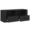 vidaXL TV Cabinet Black 100x35x40 cm Engineered Wood