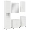 vidaXL Bathroom Furniture Set TULUM 5 pcs High Gloss White