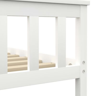 vidaXL Bed Frame White Solid Pinewood 100x200 cm