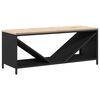vidaXL Firewood Rack with Wooden Top Black 100.5x35.5x40 cm