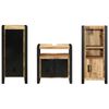 vidaXL Bathroom Furniture Set with Shelf 3 pcs Brown Solid Mango Wood