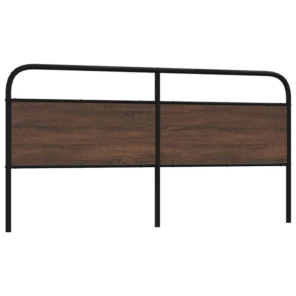 vidaXL Replace Headboard Brown Oak 200 cm Steel and Engineered Wood