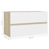 vidaXL Bathroom Furniture Set White and Sonoma Oak Engineered Wood