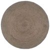 vidaXL Area Rug | Grey | 100% Jute | Large | Nice Design | Area Rug | Round