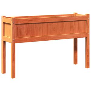 vidaXL Garden Planter with Legs Wax Brown 110x31x70 cm Solid Wood Pine