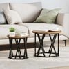vidaXL Side Table 2 pcs Reclaimed Wood Engineered Wood and Steel