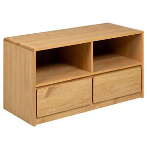 vidaXL Tv Cabinet SAUDA Medium Oak Solid Pine Wood