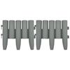 vidaXL Lawn Edgings 36 pcs Grey 10 m PP