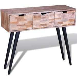 vidaXL Table | Different shades of teak and black