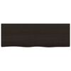 vidaXL Wall Shelf Dark Brown 80x30x(2-6) cm Treated Solid Wood Oak