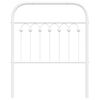 vidaXL Metal Replace Headboard White 75 cm