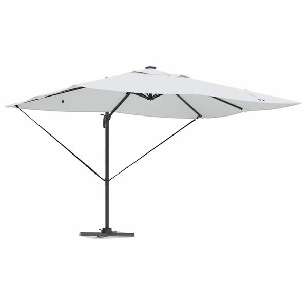 vidaXL Umbrella Manual Sand 352 x 251 x 265 cm Polyester and Aluminium